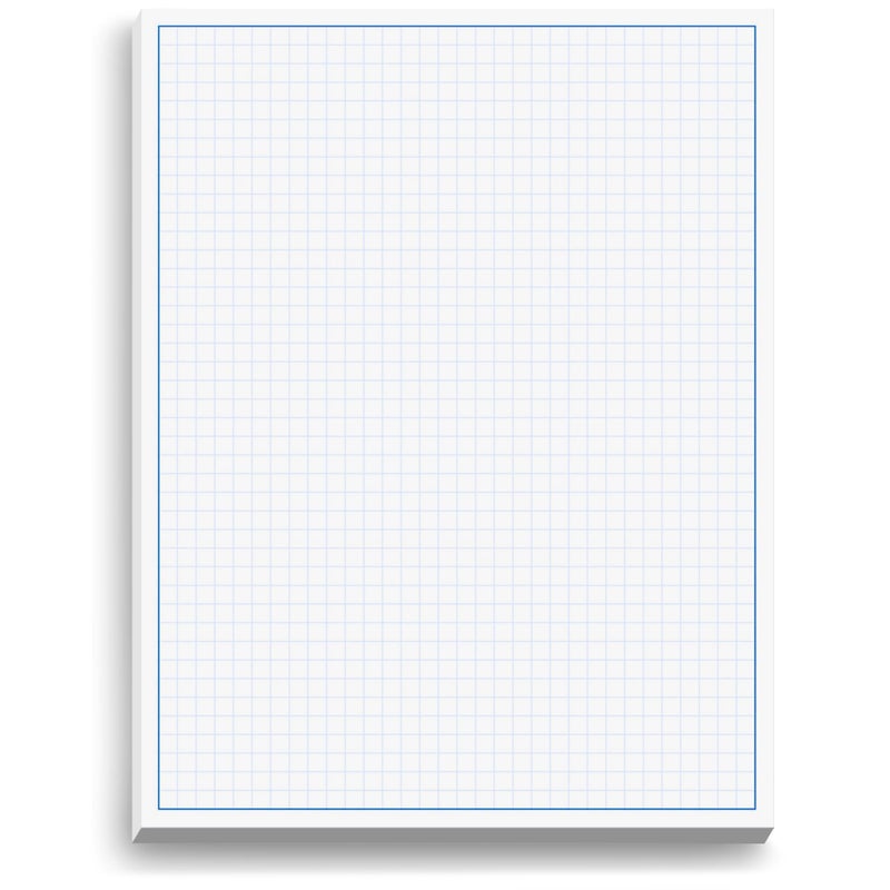 NextDayLabels Graph Paper Pad for Blueprint Drawings, Drafting, Engineering Drawing, and Planning - Graph Paper 8.5x11 Blueprint Quadrille Grid Paper Pads with Blue Lines, High Brightness 50 Sheets (1-Pack) - Image 1
